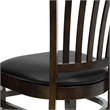 Bowery Hill Modern Wood/Vinyl Restaurant Dining Chair in Black/Walnut