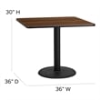 Bowery Hill 5 Piece Laminate Table Set in Black and Mahogany