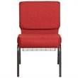 Bowery Hill Church Chair with Rack in Red