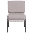 Bowery Hill Church Chair with Rack in Gray
