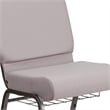 Bowery Hill Church Chair with Rack in Gray