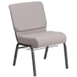 Bowery Hill Church Chair with Rack in Gray