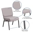 Bowery Hill Church Chair with Rack in Gray