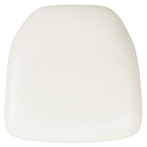 Bowery Hill Hard Chiavari Faux Leather Seat Cushion in White