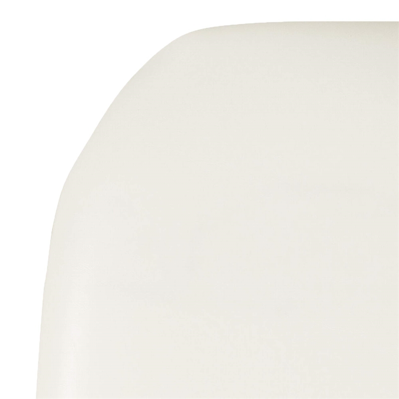 Bowery Hill Hard Chiavari Faux Leather Seat Cushion in White
