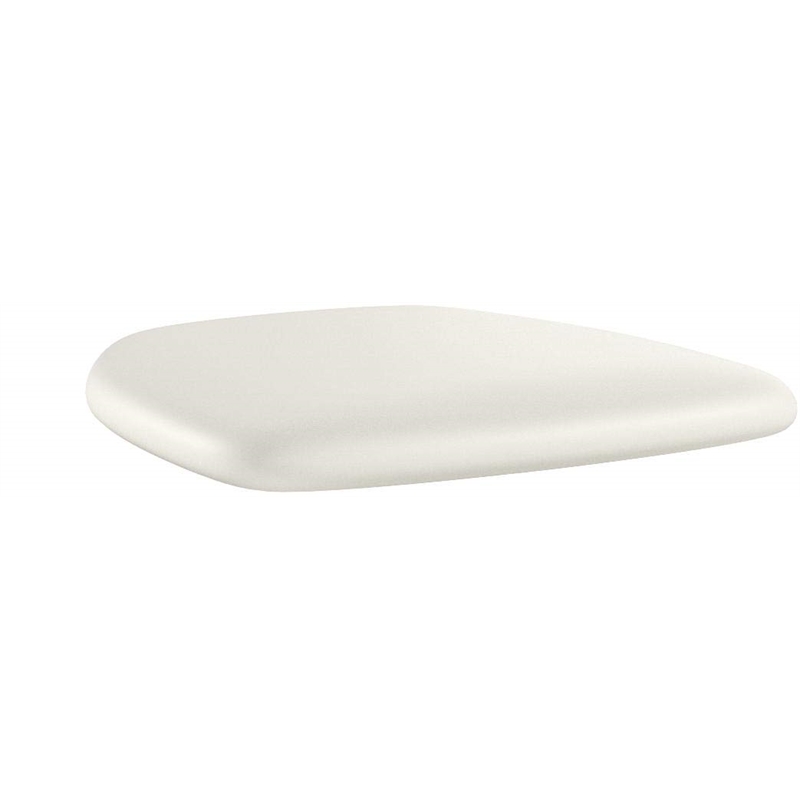 Bowery Hill Hard Chiavari Faux Leather Seat Cushion in White