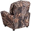 Bowery Hill Contemporary Fabric Kids Recliner with Cup Holder in Brown