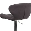 Bowery Hill 33'' Contemporary Fabric Adjustable Bar Stool in Charcoal