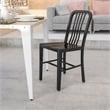 Bowery Hill Indoor-Outdoor Metal Dining Chair in Black