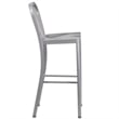 Bowery Hill 30.25'' Industrial Steel Metal Indoor-Outdoor Bar Stool in Silver