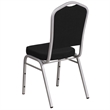 Bowery Hill Fabric/Steel Banquet Stack Chair in Silver/Black