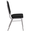 Bowery Hill Fabric/Steel Banquet Stack Chair in Silver/Black