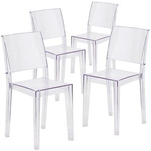 Bowery Hill Transparent Stacking Chair