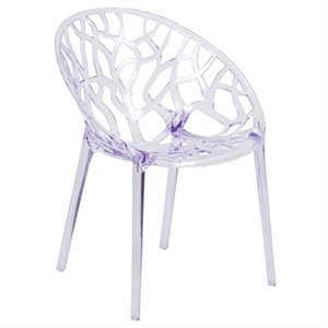 bowery hill transparent stacking side dining chair