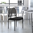 Bowery Hill Mesh Stacking Side Chair in Black