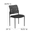 Bowery Hill Mesh Stacking Side Chair in Black