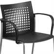 Bowery Hill Plastic Stacking Chair in Black