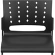 Bowery Hill Metal/Plastic Ergonomically Stacking Chair in Black