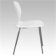 Bowery Hill Metal/Plastic Ergonomically Stacking Chair in White/Silver