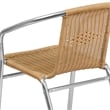 Bowery Hill Aluminum and Rattan Stacking Patio Chair in Beige