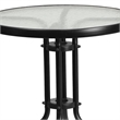 Bowery Hill 3 Piece Rattan/Metal Round Patio Bistro Set in Black