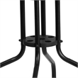 Bowery Hill Rattan/Glass Square Patio Dining Table in Black/Clear