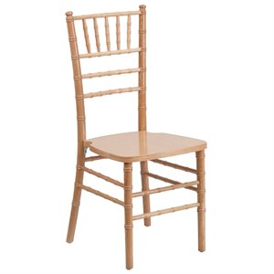 bowery hill wood chiavari stacking chair in natural