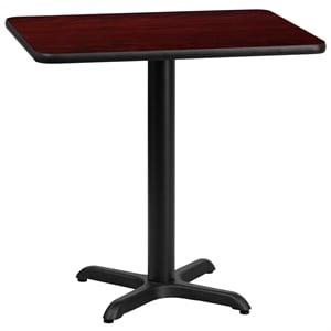 Bowery Hill 24&quot x 30&quot Restarant Dining Table in Black and Mahogany