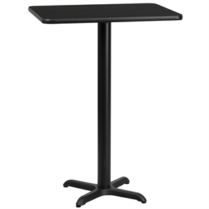 Bowery Hill 24&quot x 30&quot Restarant Bar Table in Black