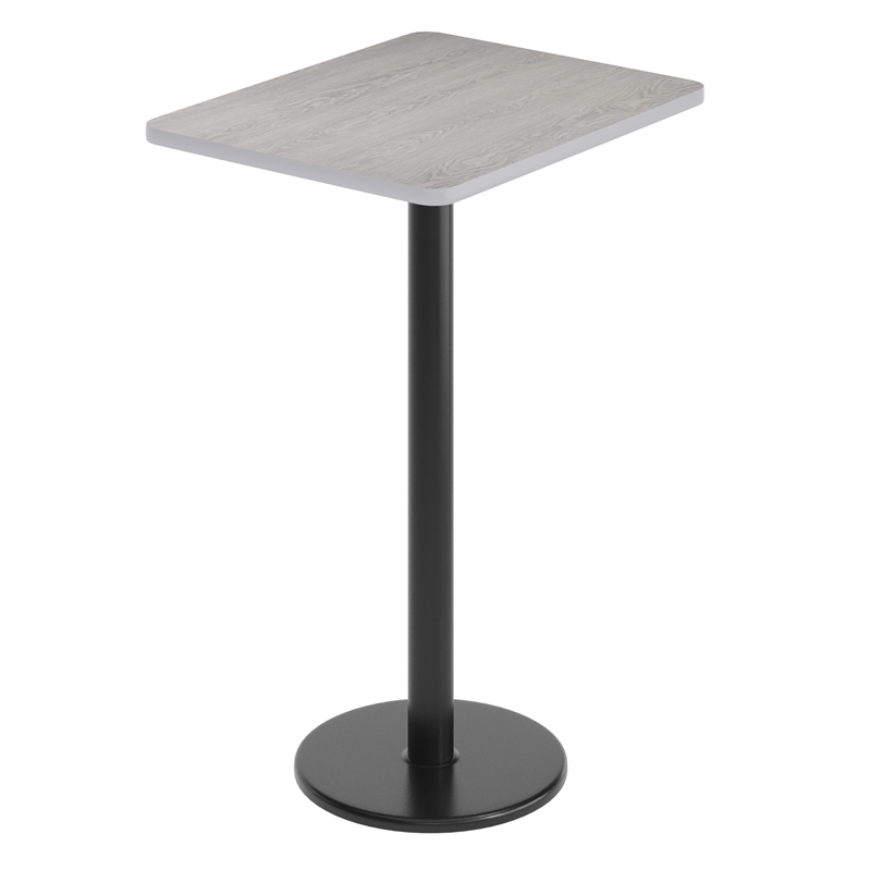 Bowery Hill Cast Iron Black Bar Table Rectangular 24