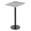 Bowery Hill Cast Iron Black Bar Table Rectangular 24