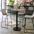 Bowery Hill Cast Iron Black Bar Table Rectangular 24