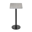 Bowery Hill Cast Iron Black Bar Table Rectangular 24