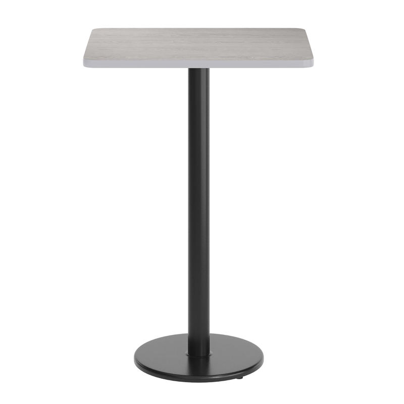 Bowery Hill Cast Iron Black Bar Table Rectangular 24