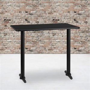 Bowery Hill 30&quot x 48&quot Restarant Bar Table in Black