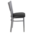 Bowery Hill Restaurant Dining Chair in Black and Silver