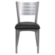 Bowery Hill Restaurant Dining Chair in Black and Silver
