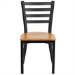 Bowery Hill Restaurant Dining Chair in Black and Natural