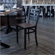 Bowery Hill Restaurant Dining Chair in Black and Walnut
