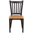 Bowery Hill Restaurant Dining Chair in Black and Natural