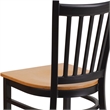 Bowery Hill Restaurant Dining Chair in Black and Natural