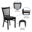 Bowery Hill Restaurant Dining Chair in Black and Walnut