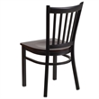 Bowery Hill Restaurant Dining Chair in Black and Walnut