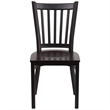 Bowery Hill Restaurant Dining Chair in Black and Walnut