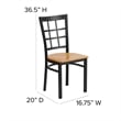 Bowery Hill Restaurant Dining Chair in Black and Natural
