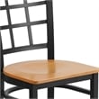 Bowery Hill Restaurant Dining Chair in Black and Natural