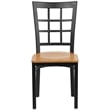 Bowery Hill Restaurant Dining Chair in Black and Natural