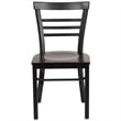 Bowery Hill Restaurant Dining Chair in Black and Walnut