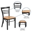 Bowery Hill Restaurant Dining Chair in Black and Walnut