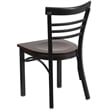 Bowery Hill Restaurant Dining Chair in Black and Walnut